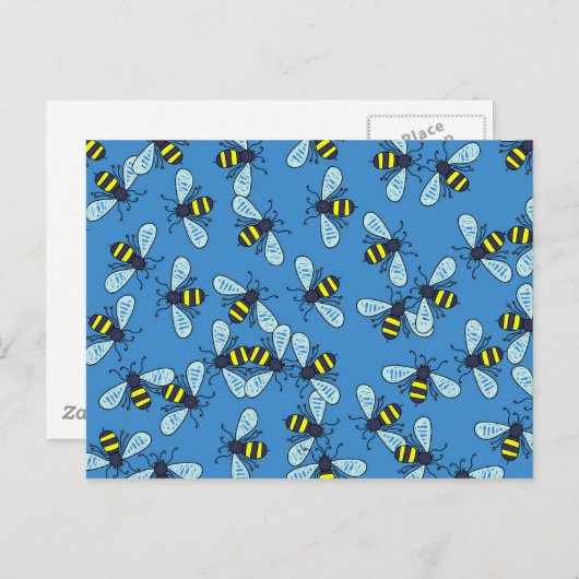 Bee-achtergrond Briefkaart (Voorkant / Achterkant)