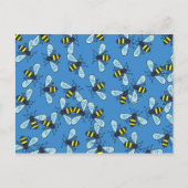 Bee-achtergrond Briefkaart (Voorkant)