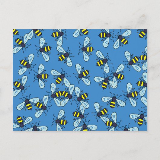 Bee-achtergrond Briefkaart (Voorkant)