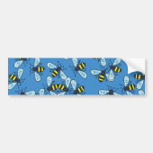Bee-achtergrond Bumpersticker (Voorkant)