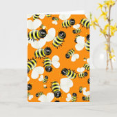 Bee-achtergrond Kaart (Gele Bloem)