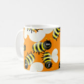 Bee-achtergrond Koffiemok (Voorkant links)