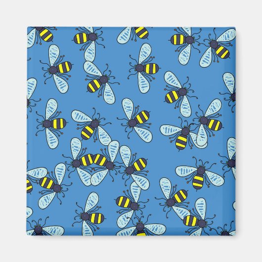 Bee-achtergrond Magneet (Voorkant)