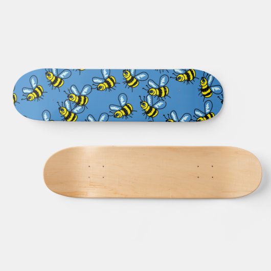 Bee-achtergrond Persoonlijk Skateboard (Horizontaal)