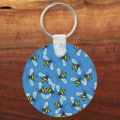 Bee-achtergrond Sleutelhanger (Voorkant)