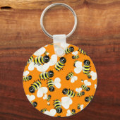 Bee-achtergrond Sleutelhanger (Voorkant)