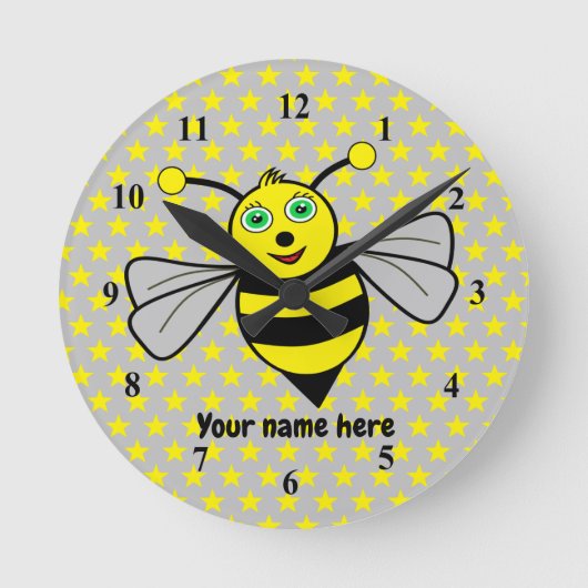 Bee Acrylmuurklok Ronde Klok (Voorkant)