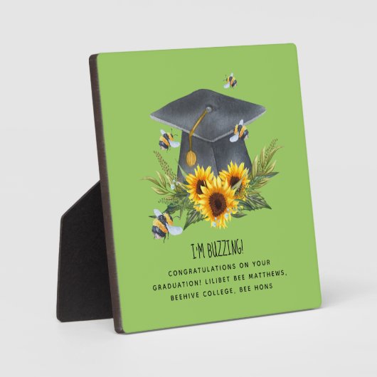 BEE Afstudeercadeau - Leuk Ik Bruis Gepersonalisee Fotoplaat (Voorkant)