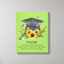 BEE Afstudeercadeau - Leuk 'Im Buzzing' Persoonlij Canvas Afdruk