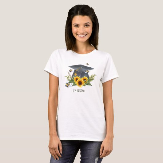 BEE Afstuderen Gift - Fun Im Buzzing Personalized T-shirt (Voorkant volledig)