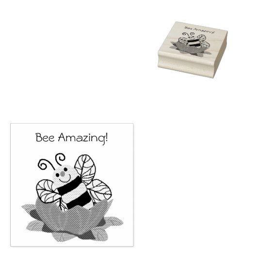 Bee Amazing personaliseer stempel (Gestempeld)