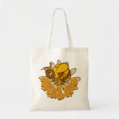 Bee Amazing - Schattigee Cartoon Bumble Bee & Dais Tote Bag (Voorkant)