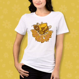 Bee Amazing - Schattigee Cartoon Bumble Bee & Dais Tri-Blend Shirt