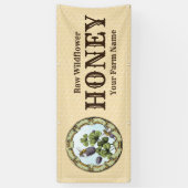 Bee and Clover Honey Business Spandoek (Verticaal)