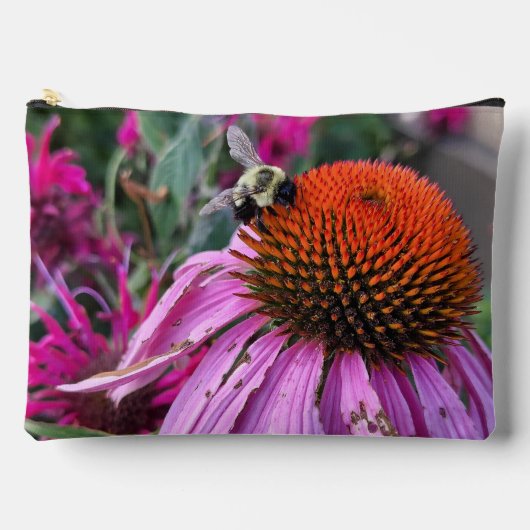 Bee and Coneflower Print Cut Sew Bag Etui (Voorkant)