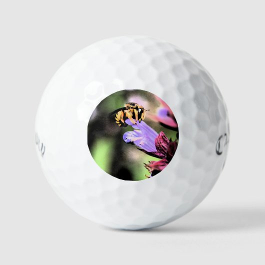 Bee and Flower css gbm Golfballen (Voorkant)