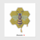 Bee and Hive sticker  (Vel)