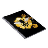 Bee and Honeycomb yellow and black Notebook Notitieboek (Rechterzijde)