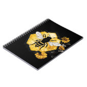 Bee and Honeycomb yellow and black Notebook Notitieboek (Linkerzijde)