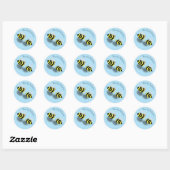 Bee and Queen Bee Couple Meeting Ronde Sticker (Vel)