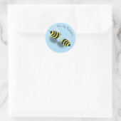 Bee and Queen Bee Couple Meeting Ronde Sticker (Tas)