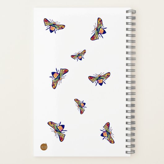 Bee And Sunflower Notebook Notitieboek (Achterkant)