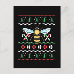 Bee Animal Bee Lelijke Kerst Briefkaart