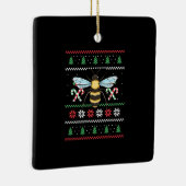 Bee Animal Bee Lelijke Kerst Keramisch Ornament (Rechts)