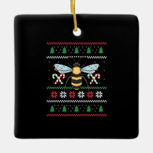 Bee Animal Bee Lelijke Kerst Keramisch Ornament