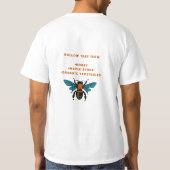 Bee Apiary Boerderij Zakelijk Logo T-shirt (Achterkant)
