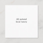 Bee Apiary Honey Label Sjabloon (Achterkant)