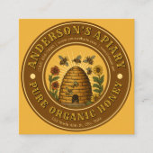 Bee Apiary Honey Label Sjabloon (Voorkant)