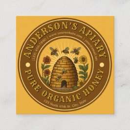 Bee Apiary Honey  Label Sjabloon