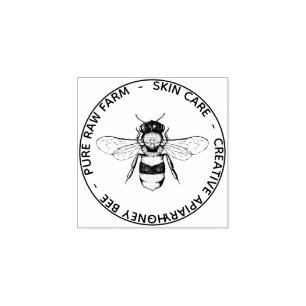 Bee Apiary Huidverzorging Pure Raw Rubberstempel