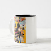 Bee ART Mug Tweekleurige Koffiemok (Voorkant links)