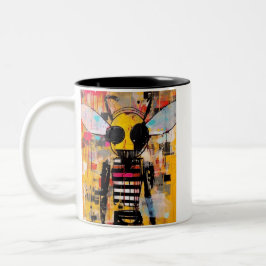 Bee ART Mug Tweekleurige Koffiemok