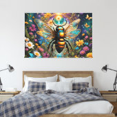 Bee Art Stretched Canvas (Insitu (Slaapkamer))