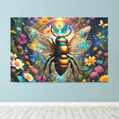 Bee Art Stretched Canvas (Insitu (Houten vloer))