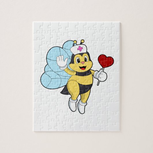 Bee as Nurse with Heart.PNG Legpuzzel (Verticaal)