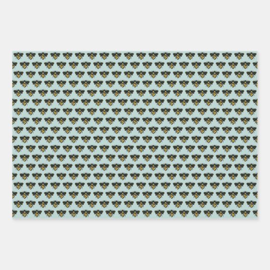 Bee assortiment Zes papierbladen overvullen Inpakpapier Vel (Voorkant 3)