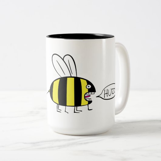 Bee-ast bijen - 444 ml Mok met twee toonsoorten (Voorkant rechts)