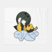 Bee at Bowling with Bowling ball Fleece Deken (Voorkant (Horizontaal))