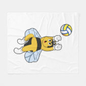 Bee at Volleyball Sports Fleece Deken (Voorkant (Horizontaal))