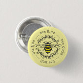 Bee Attitudes Ronde Button 3,2 Cm (Voorkant /achterkant)