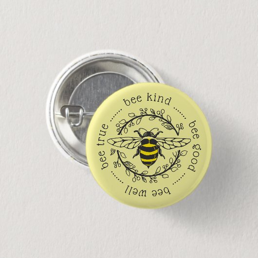 Bee Attitudes Ronde Button 3,2 Cm (Voorkant /achterkant)