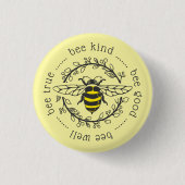 Bee Attitudes Ronde Button 3,2 Cm (Voorkant)