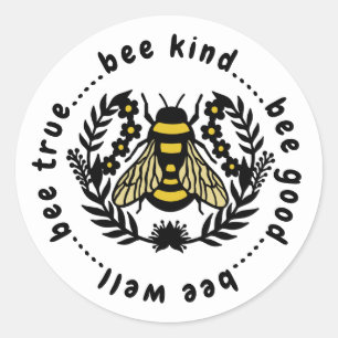 Bee Attitudes Ronde Sticker