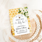 Bee Baby Honey Bee Gender Reveal Kaart