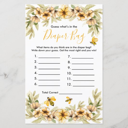 Bee Baby raad wat er in het luierbalspel zit (Voorkant)