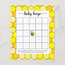 Bee Baby shower bingo
